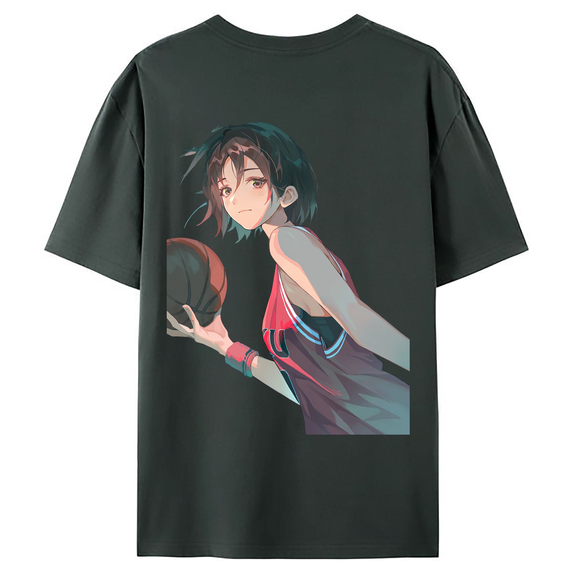 （画像用） SLAM DUNK／スラムダンク 綿100％ メンズ半袖Tシャツ（バックプリント） 通気性